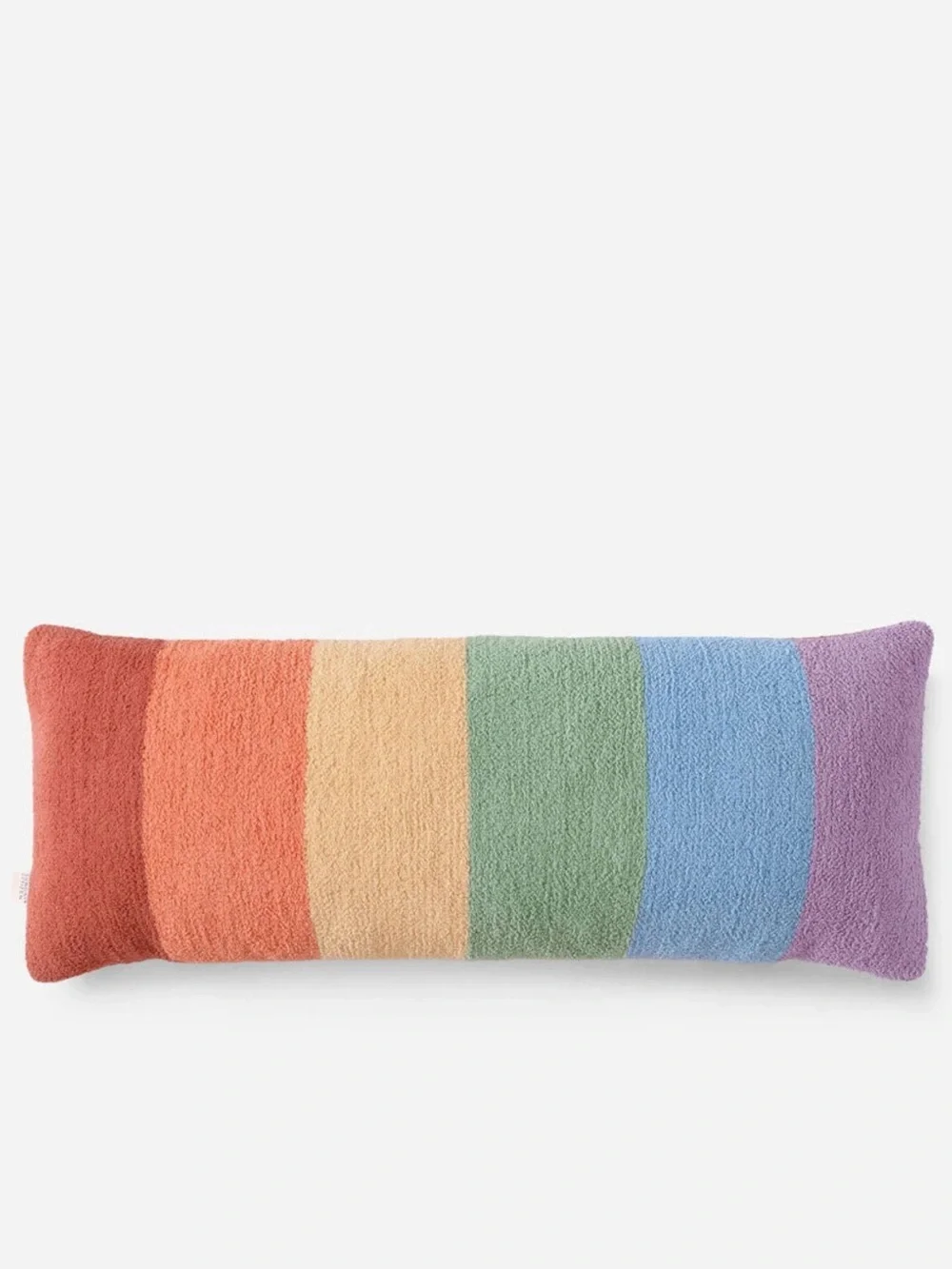 Sunday Citizen Rainbow Lumbar Pillow Memory Foam Cozy Pride 36” x 14”
